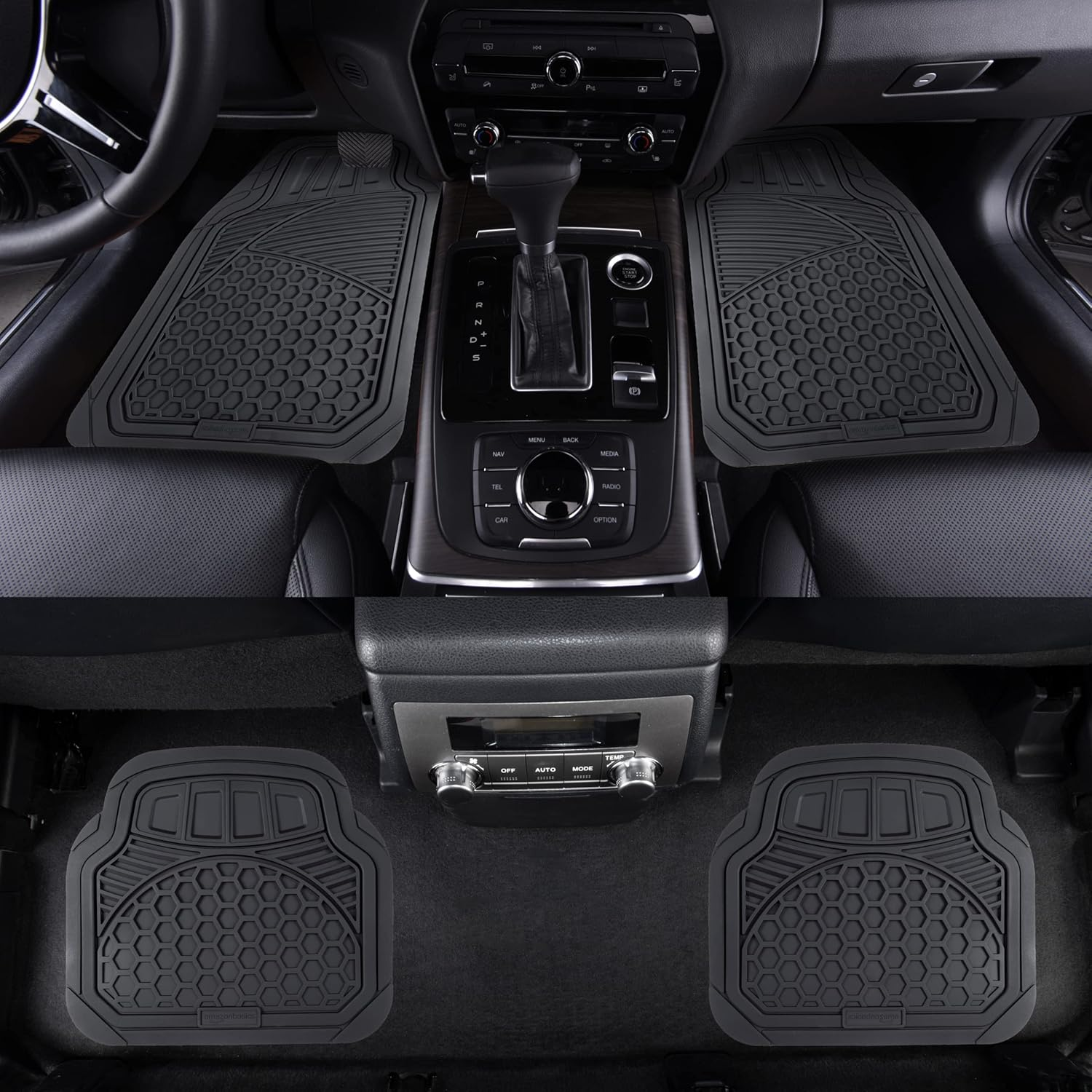 Set of Five Bowl-Shaped Car Floor Mats