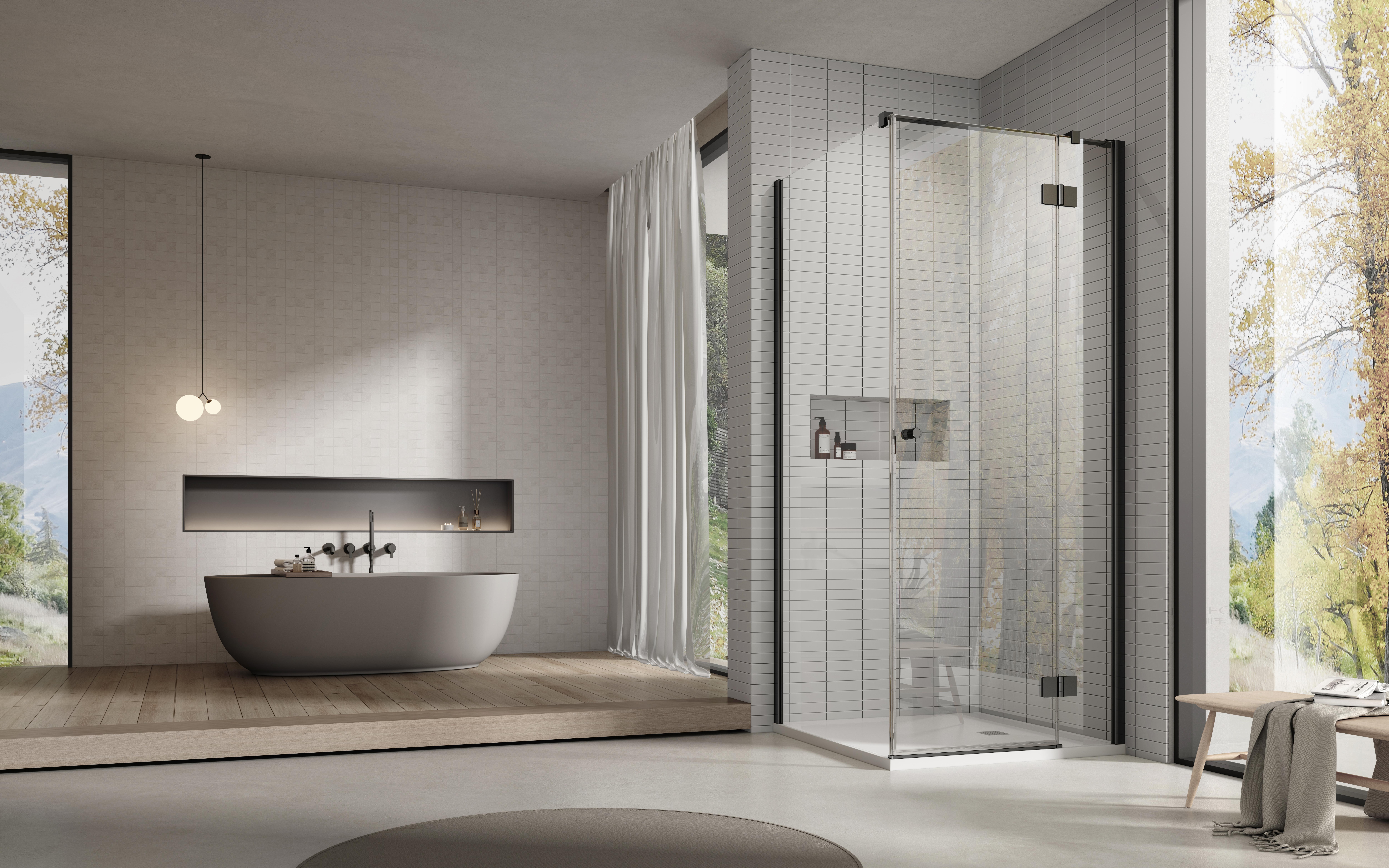 Neptum NAX1231 Shower Enclosure 6/8mm Glass Folding/Pivot Door