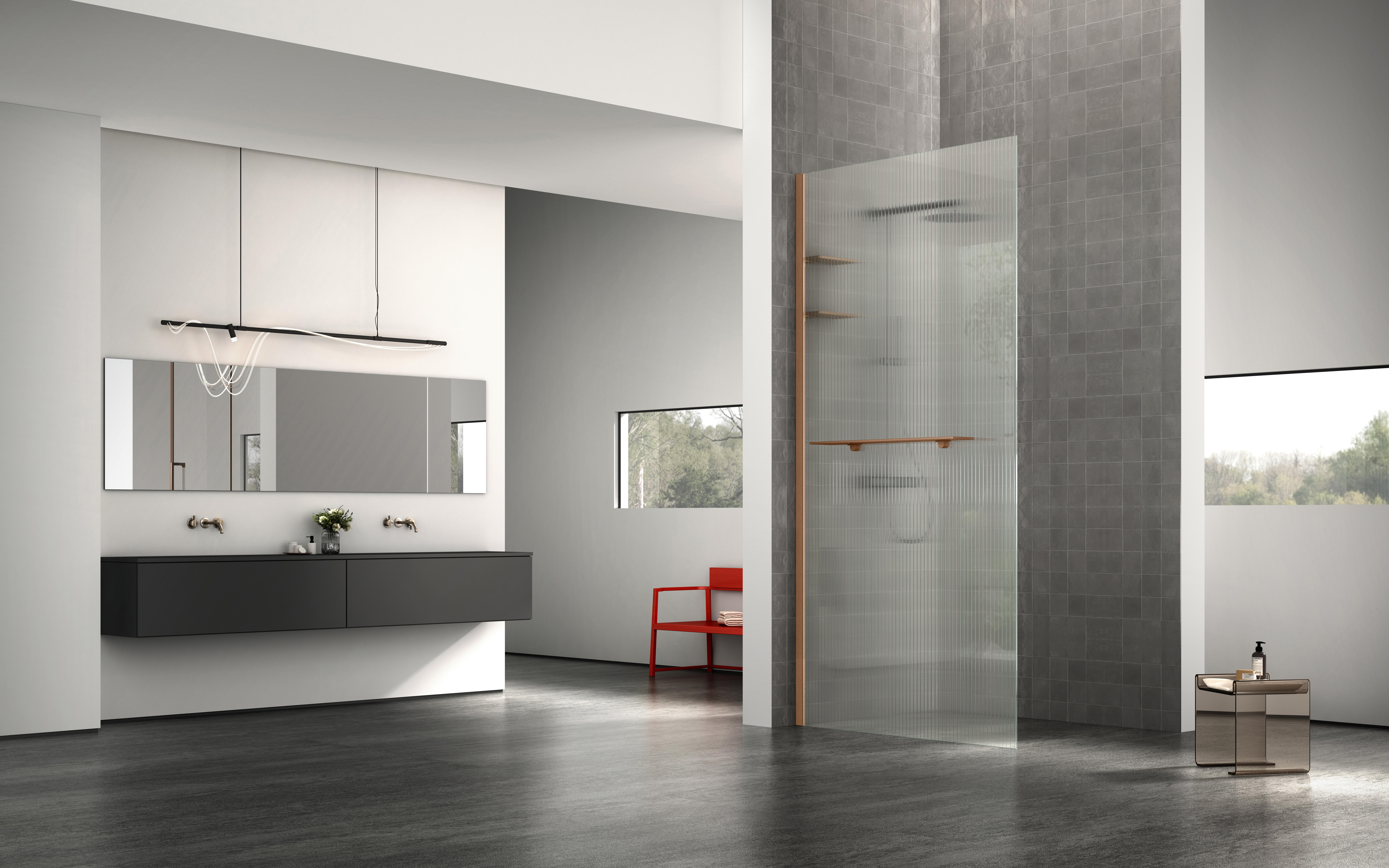 Neptum NAU 6310-A Walk-in Shower Enclosure with Shelves