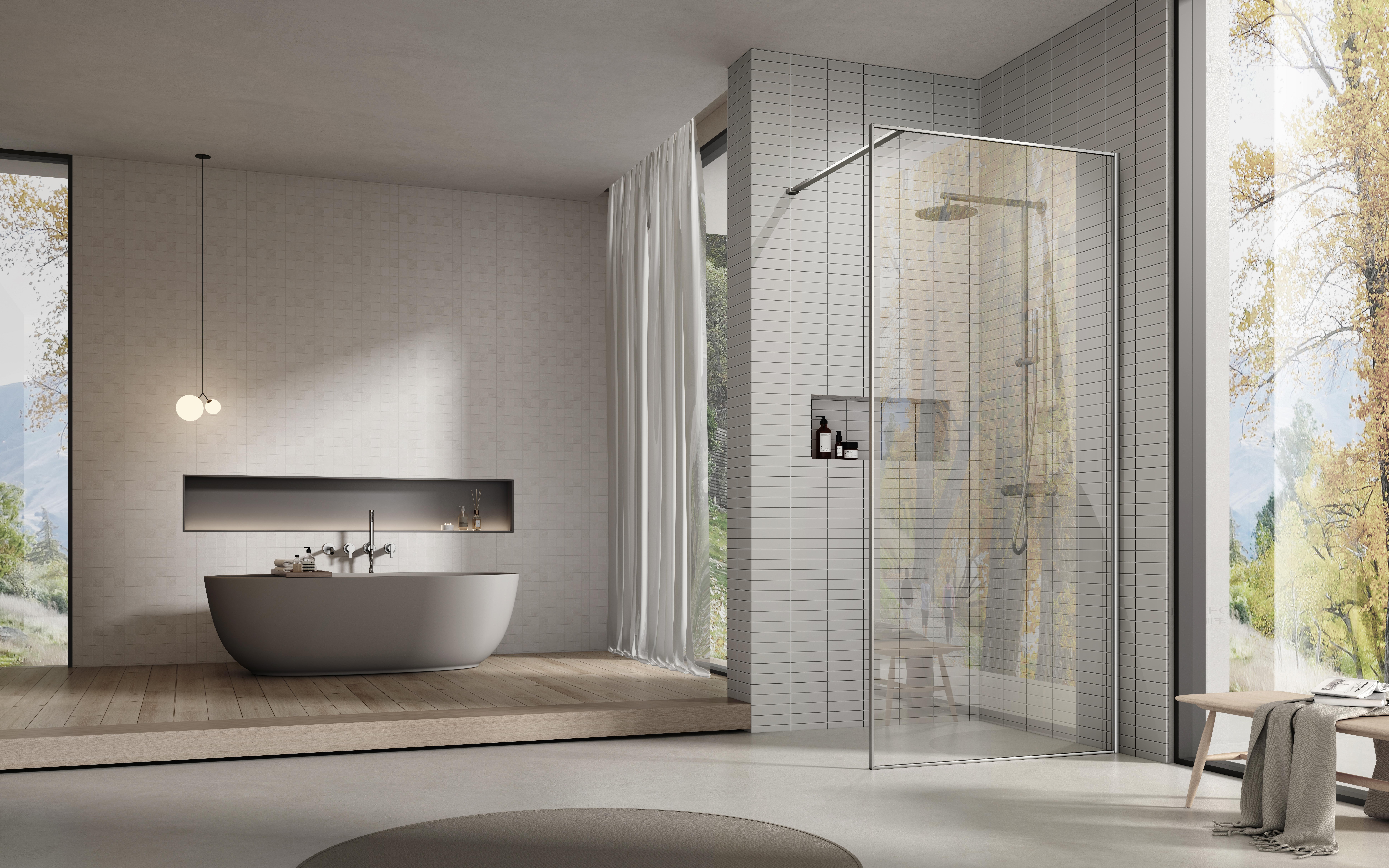 Neptum NFB6310-1 Framed Walk-in Shower Enclosure