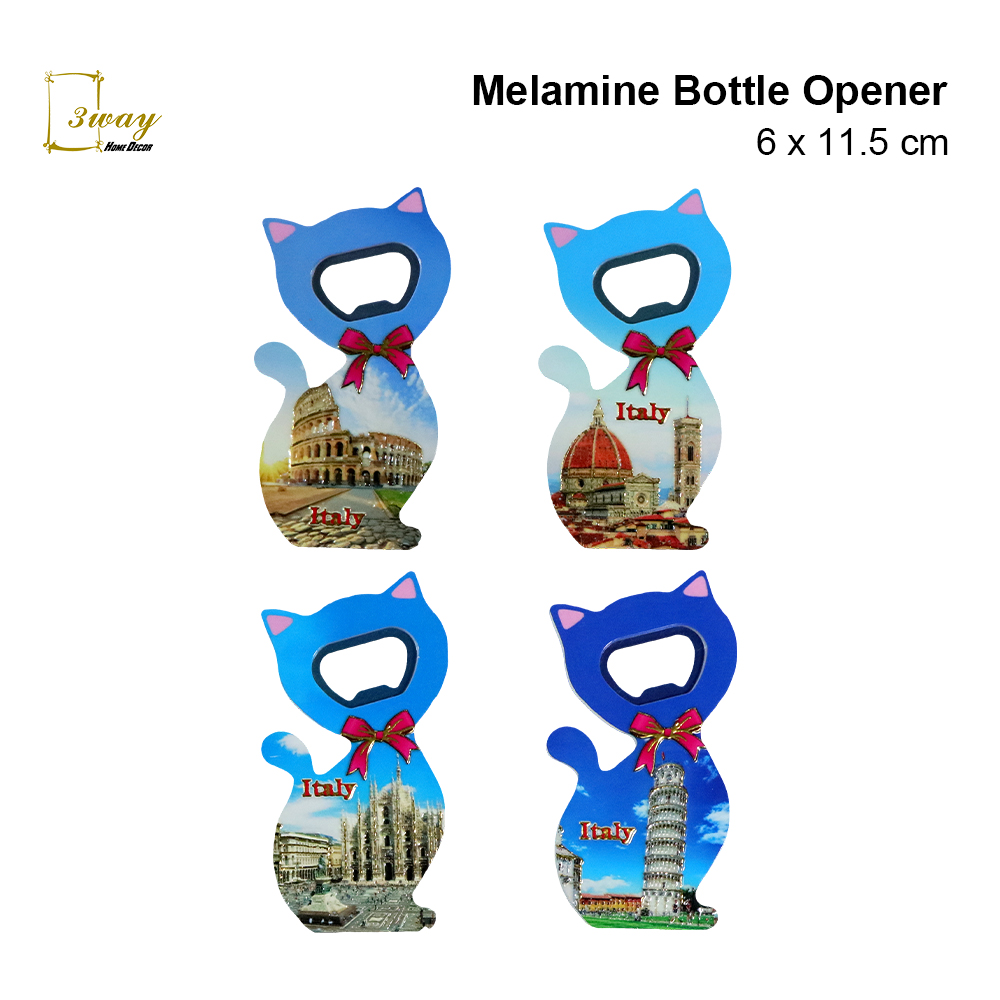 SquareFit Melamine Bottle Opener Cat Shape 6x11.5 cm