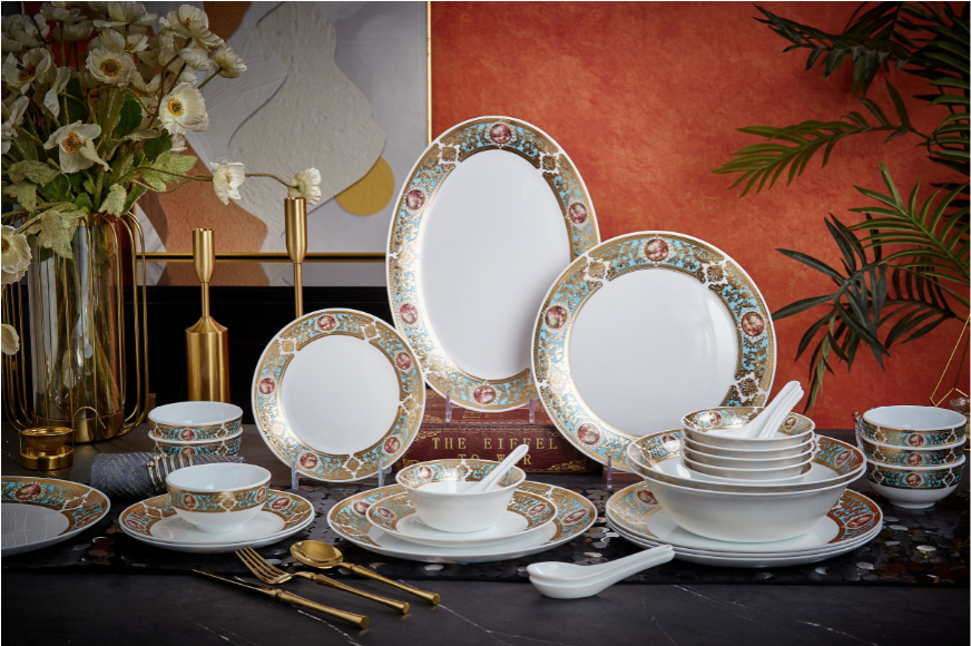 Opal glass QP dinner set