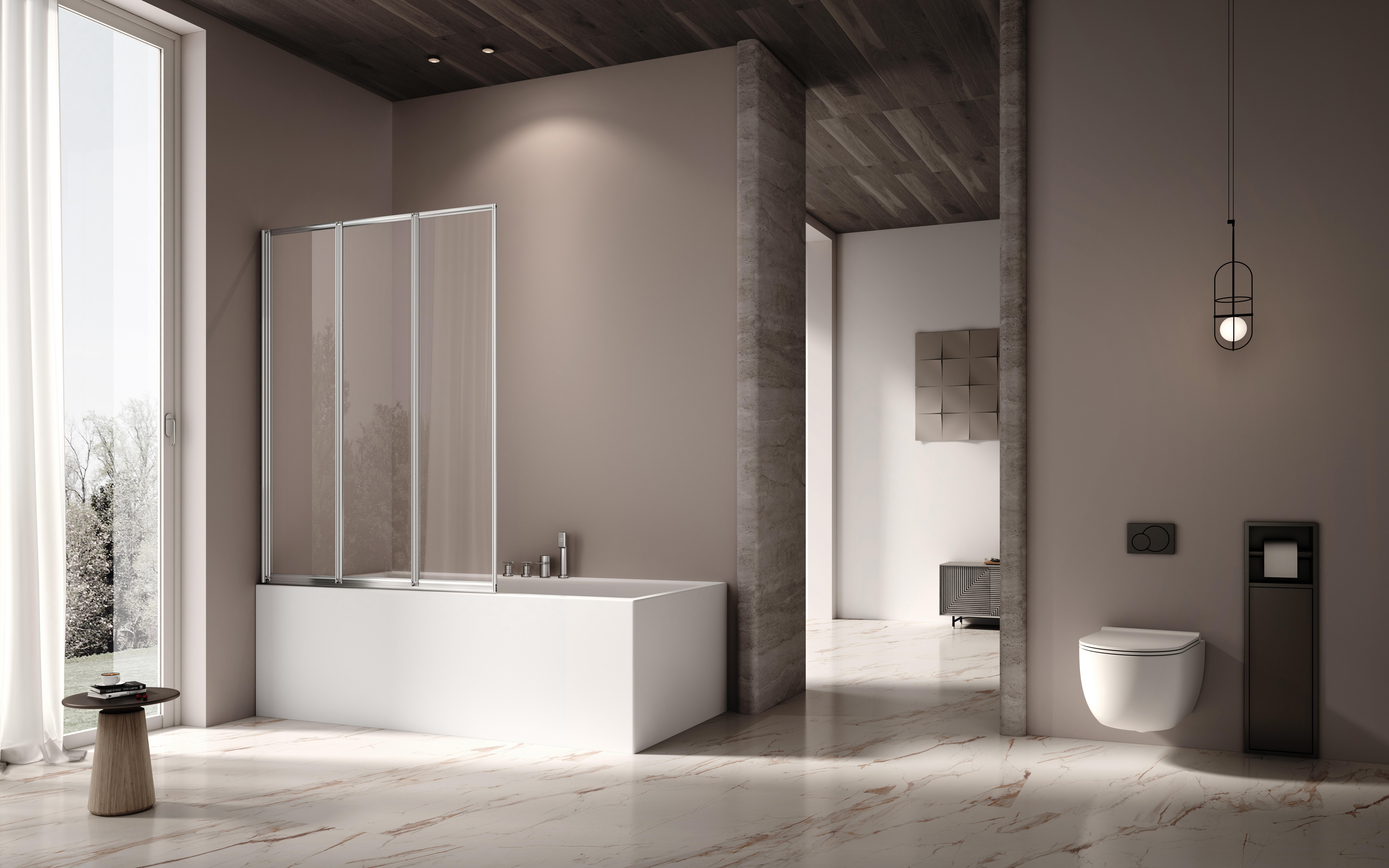 Neptum Bath Screen 4/5/6mm Glass Pivot/Sliding