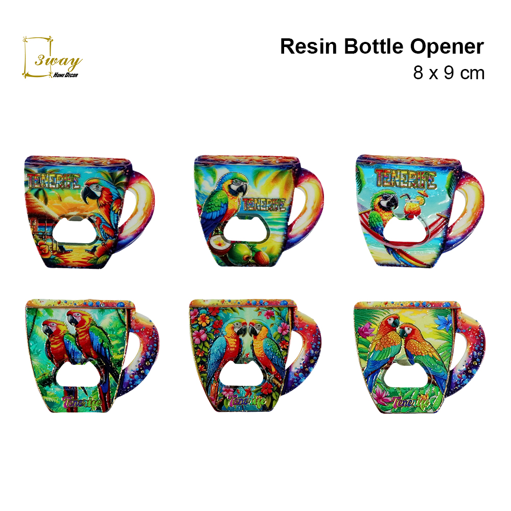 SquareFit Resin Bottle Opener Coffee Cup Shape 8x9 cm