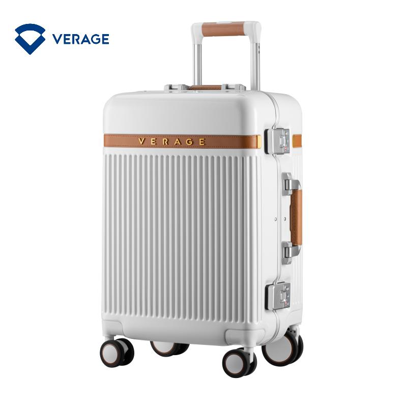Verage durable ABS/PC material hard side WindsorGM20076W aluminium frame spinner wheels luggage