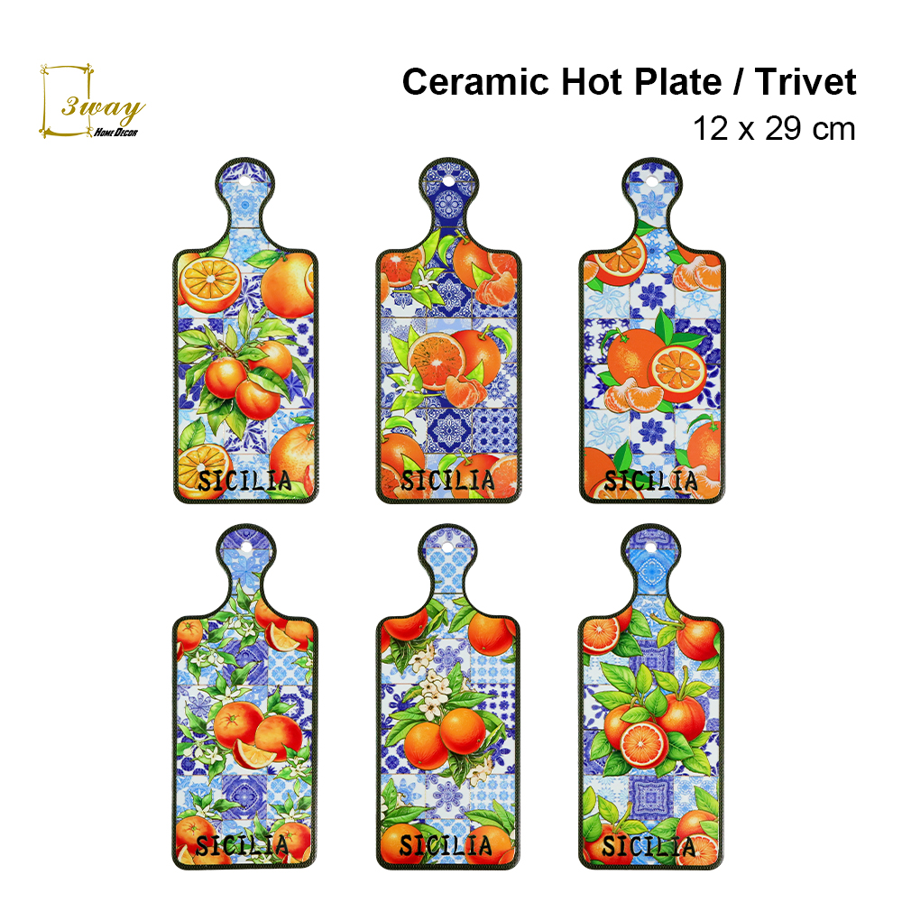 SquareFit Ceramic Trivet Handle Shape 12x29 cm