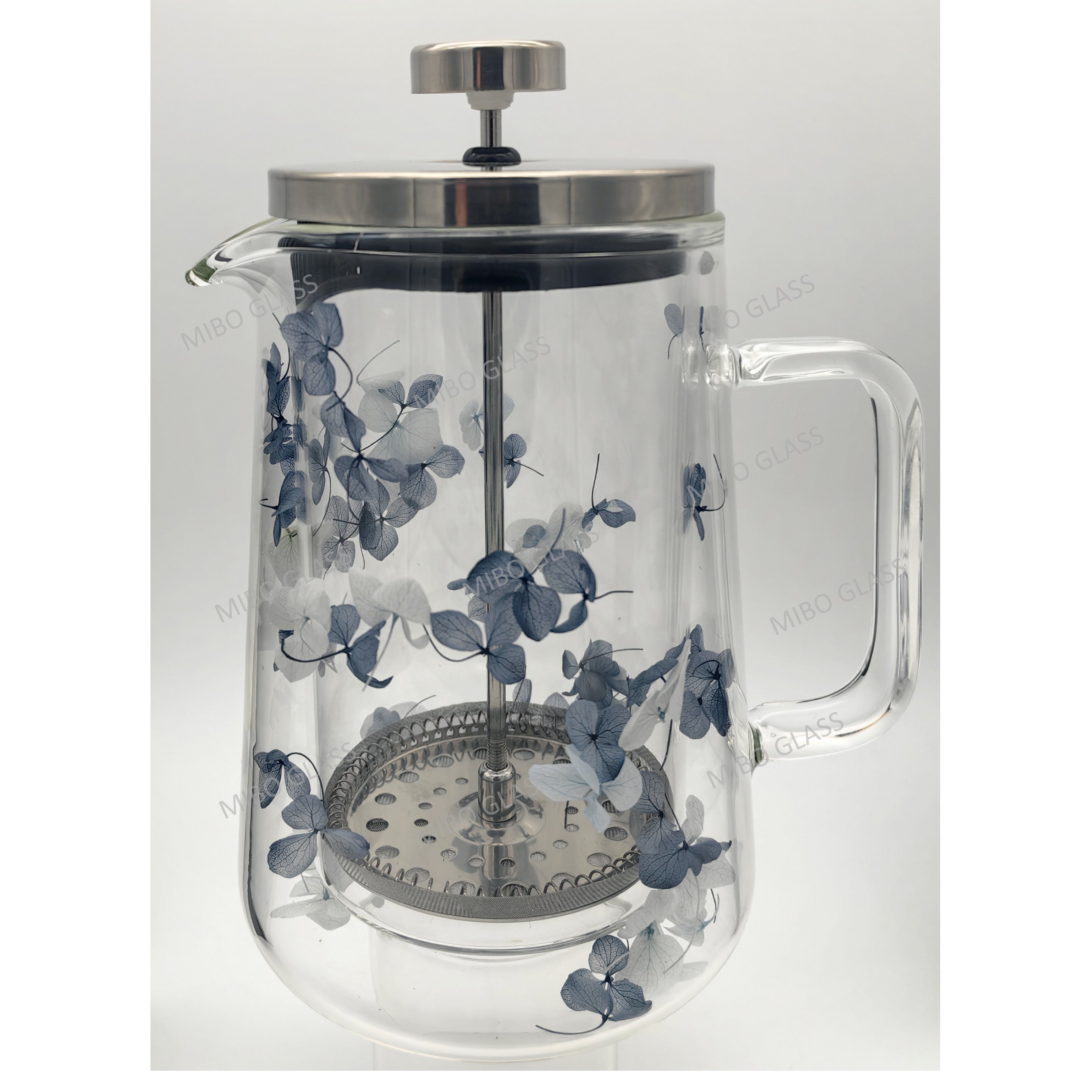 press pot,french press,nature pot,heat-resistant,double-walled glass,dried flower,stainless steel