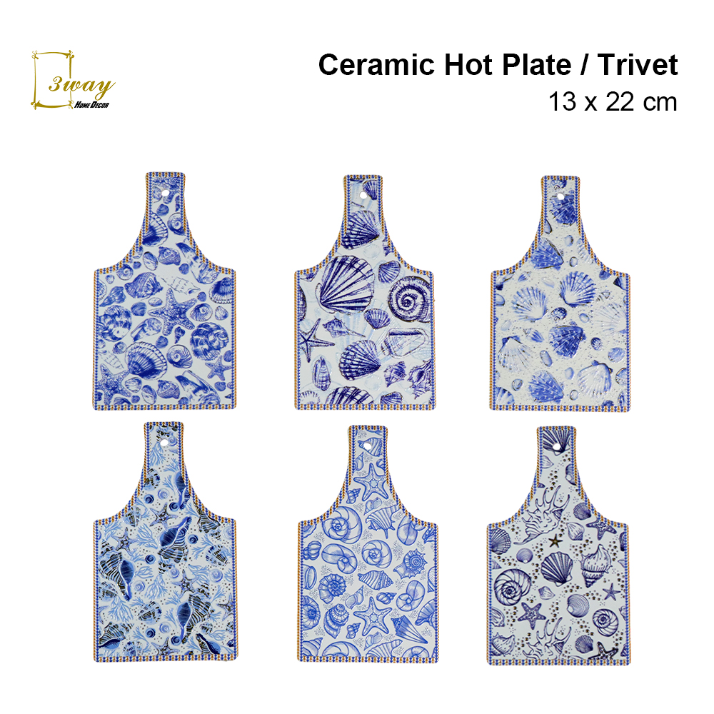 SquareFit Ceramic Trivet Handle Shape 13x22 cm