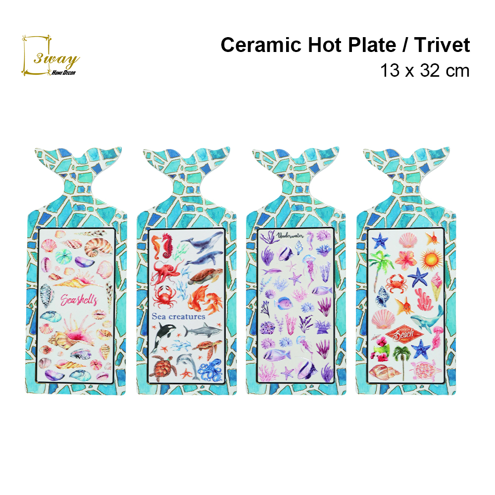 SquareFit Ceramic Trivet Handle Shape 13x32 cm