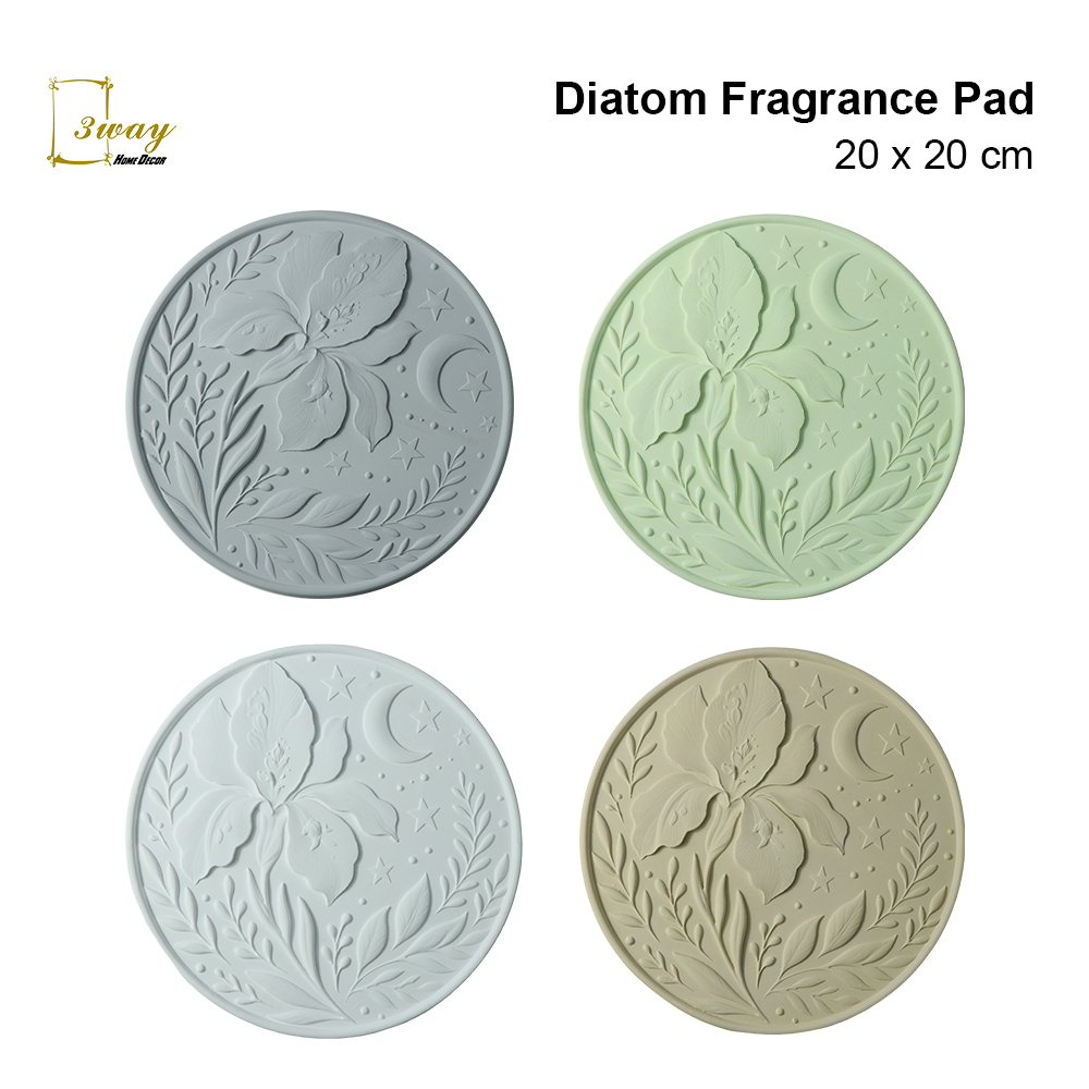 SquareFit Diatomite Mat Pad Round Shape 20x20 cm