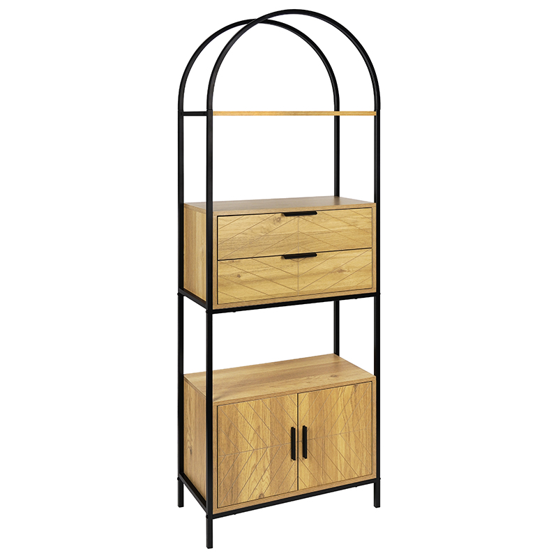 Arc-shaped bookshelf
