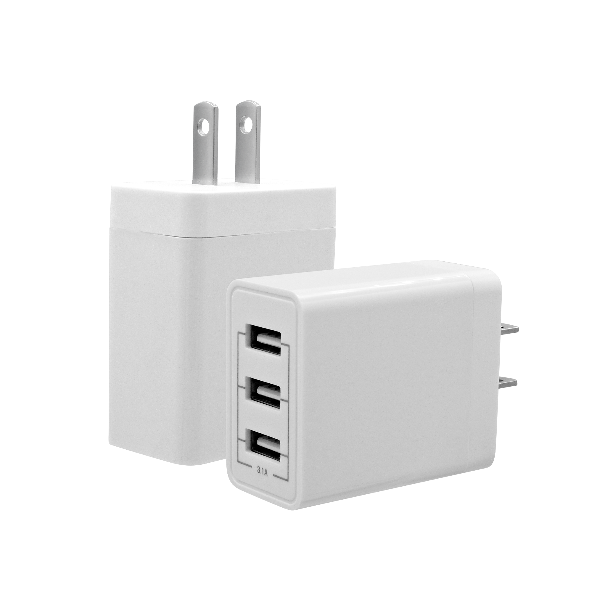 Customizable 3‑Port USB Wall Charger (15W/ 30W/ 45W/ 65W)