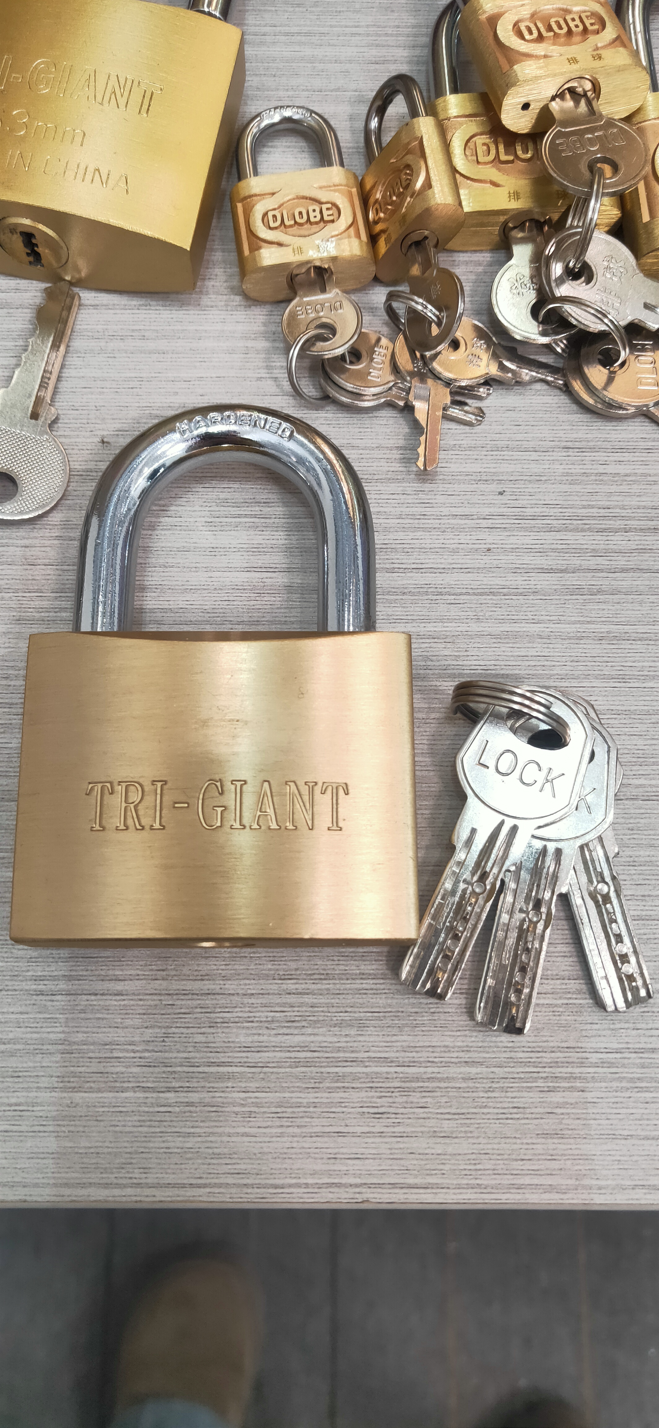 bronze lock