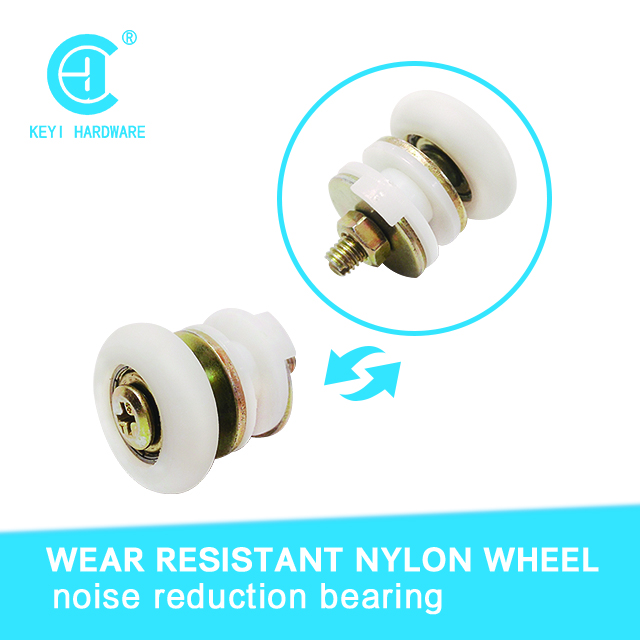GB-01 Glass Door Wheel Single Double Wheel for Shower Door Nylon Sliding Shower Door Roller