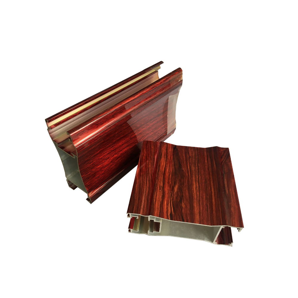 Powder Coated Aluminium Wood Grain Aluminium Window Frame Wooden Aluminum