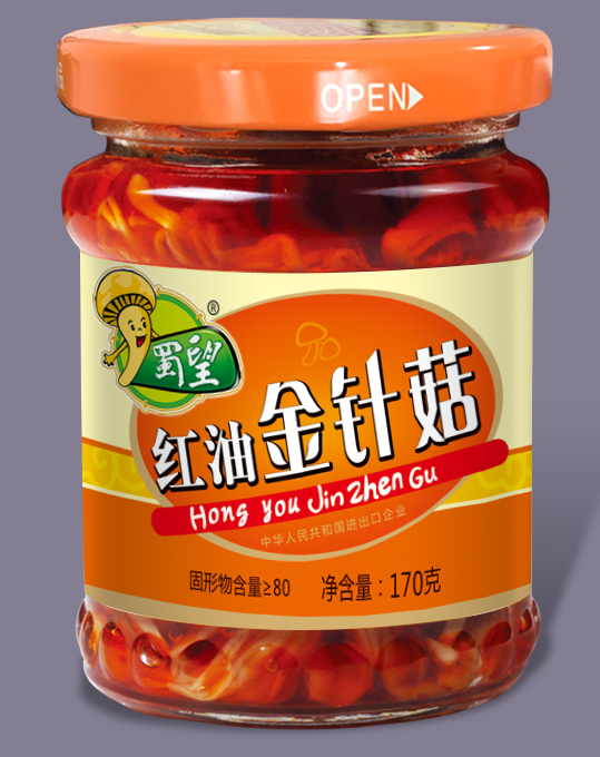 Enoki Mushrooms in Chili Oil