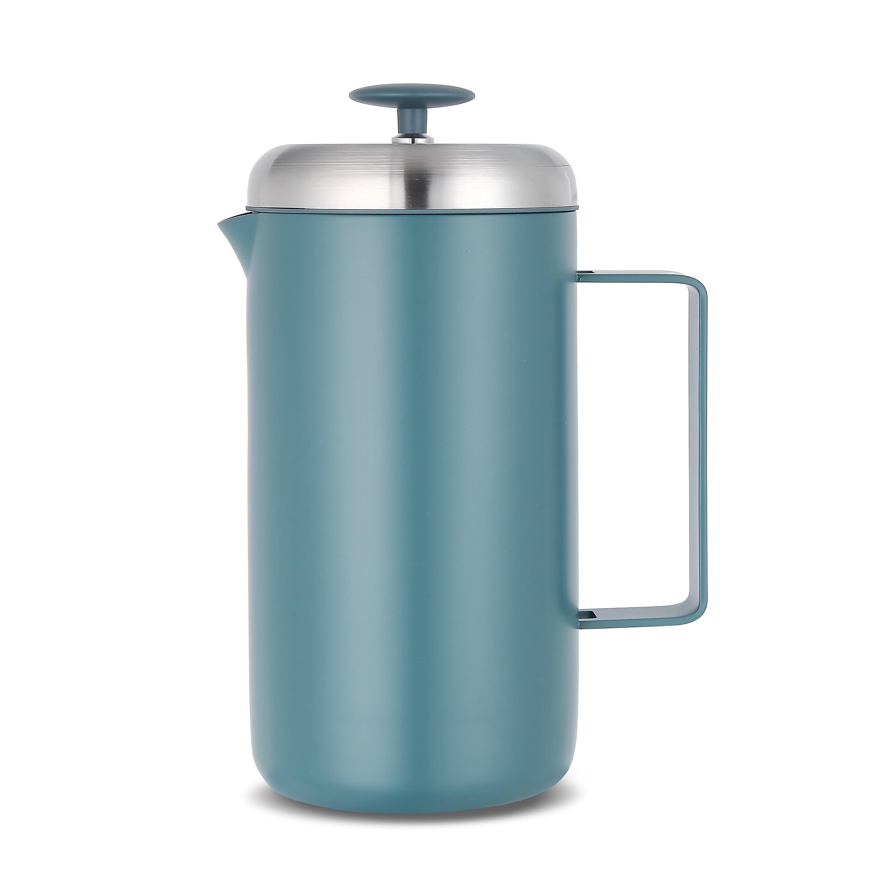 Stainless steel double wall insulated coffee maker french press coffee plunger cafetiere