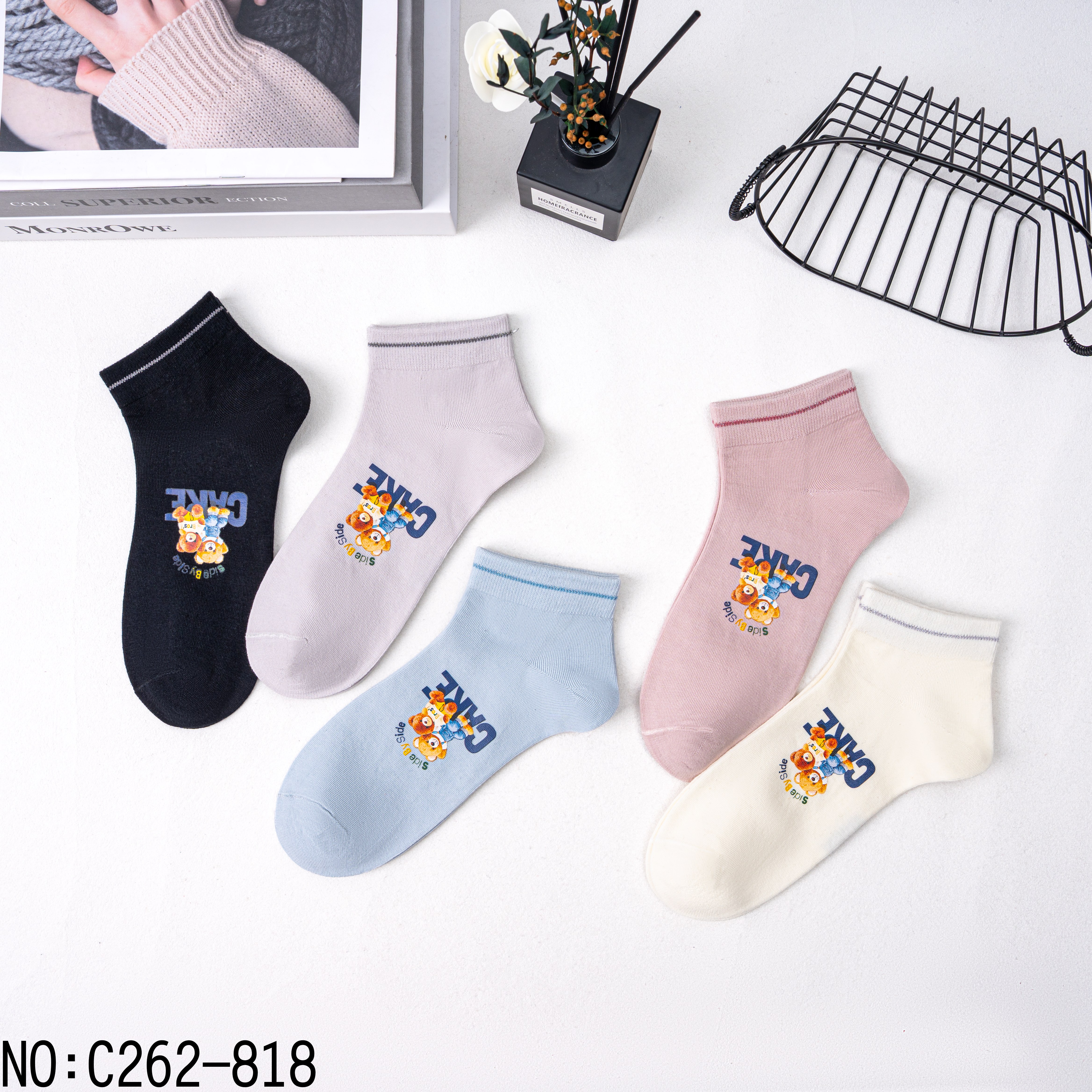 Women's Heat transfer printed short socks