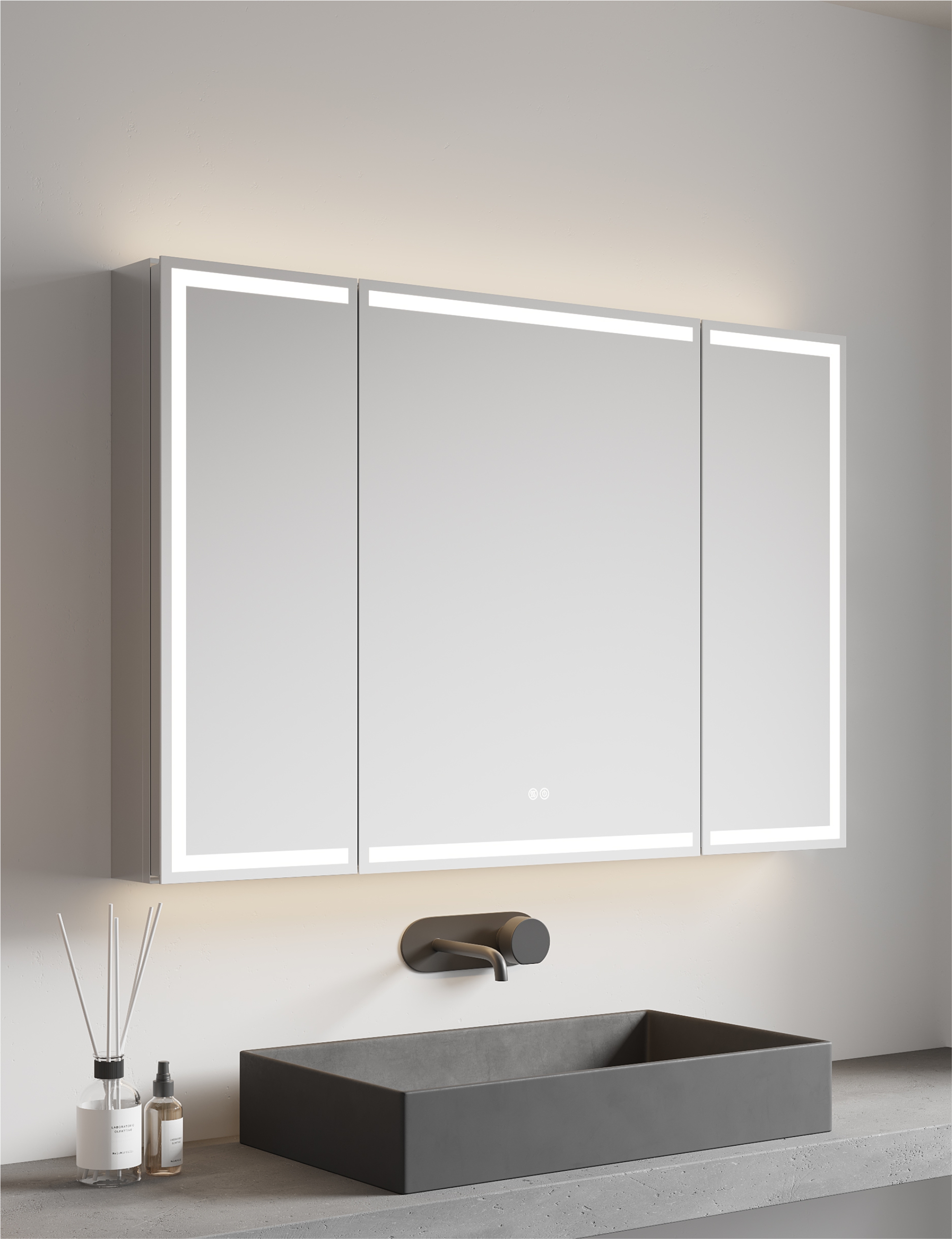 Neptum NGB302 LED Bathroom Mirror Cabinet Storage