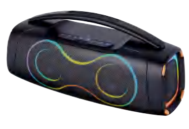 Portable colorful lights speaker with handle