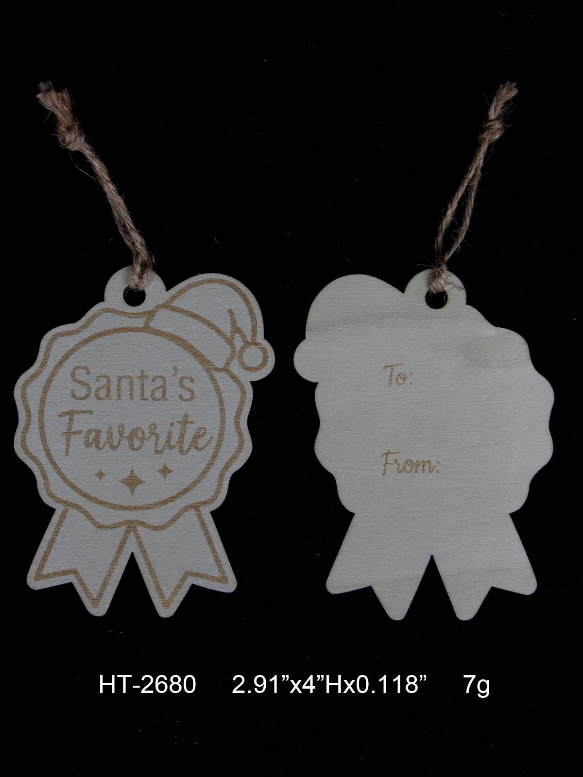 Wood Xmas Hanging Decoration.