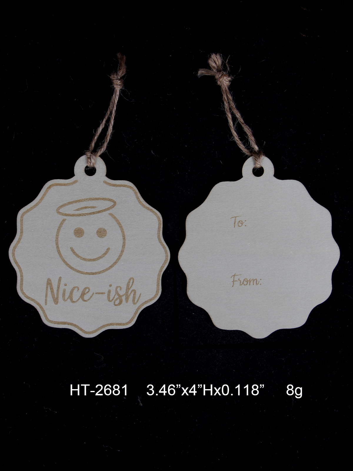 Wood Xmas Hanging Decoration.