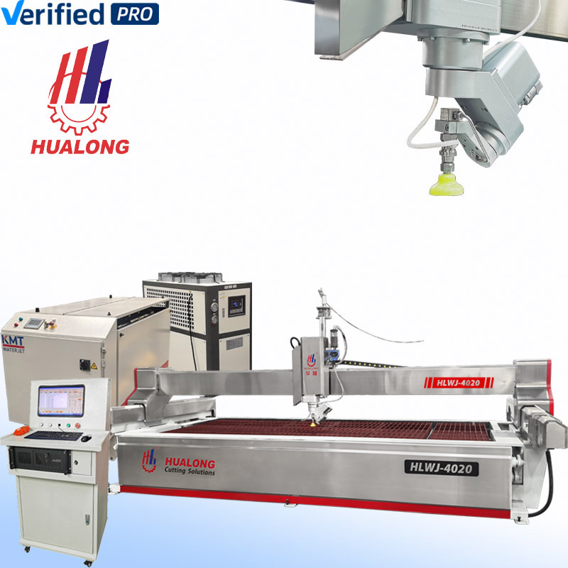 HUALONG 5-Axis Waterjet Cutting Machine for Stone Steel