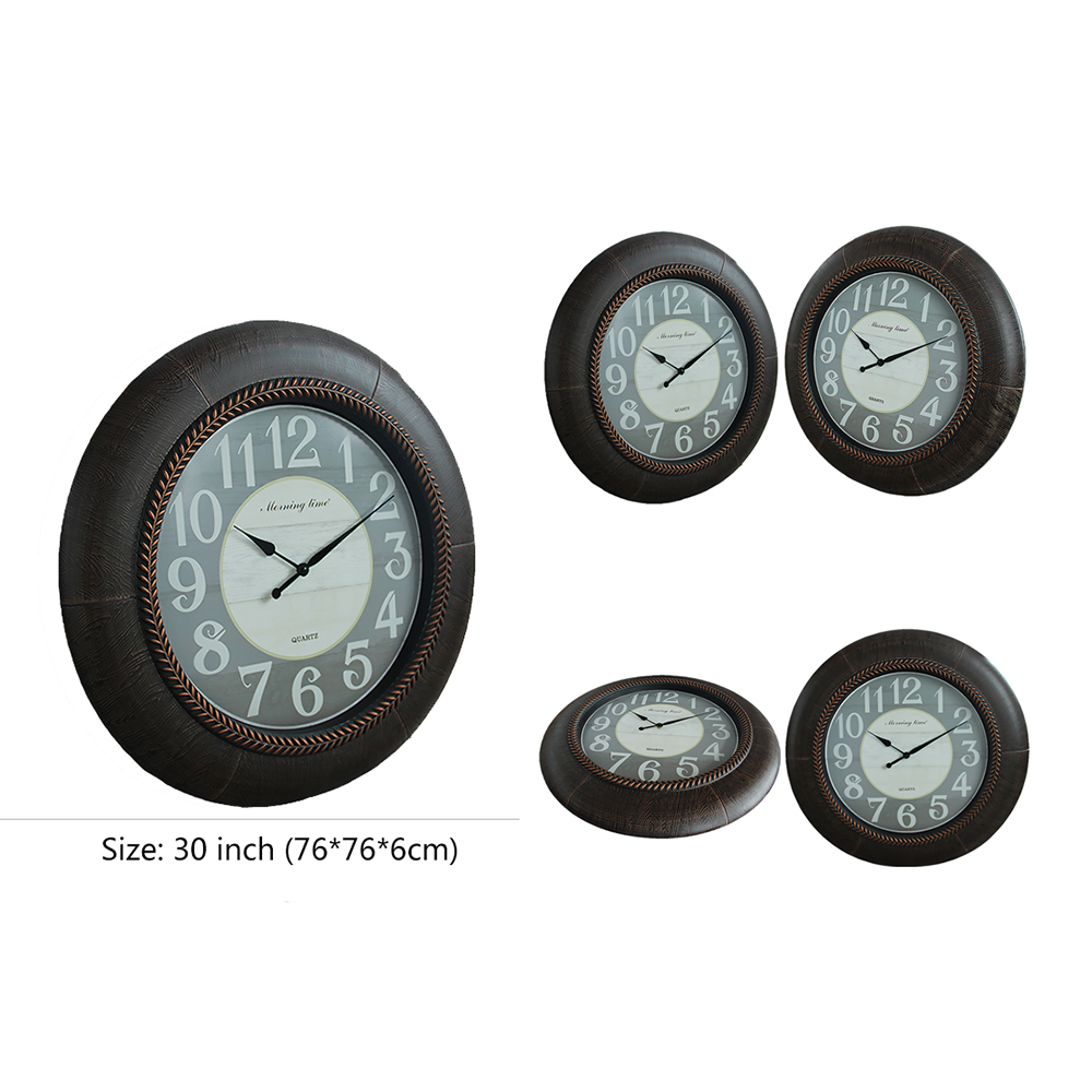 Morning Time Vintage Design Oversized Plastic Wall Clock