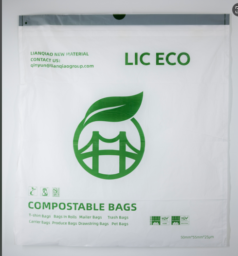 Biodegradable drawstring bag