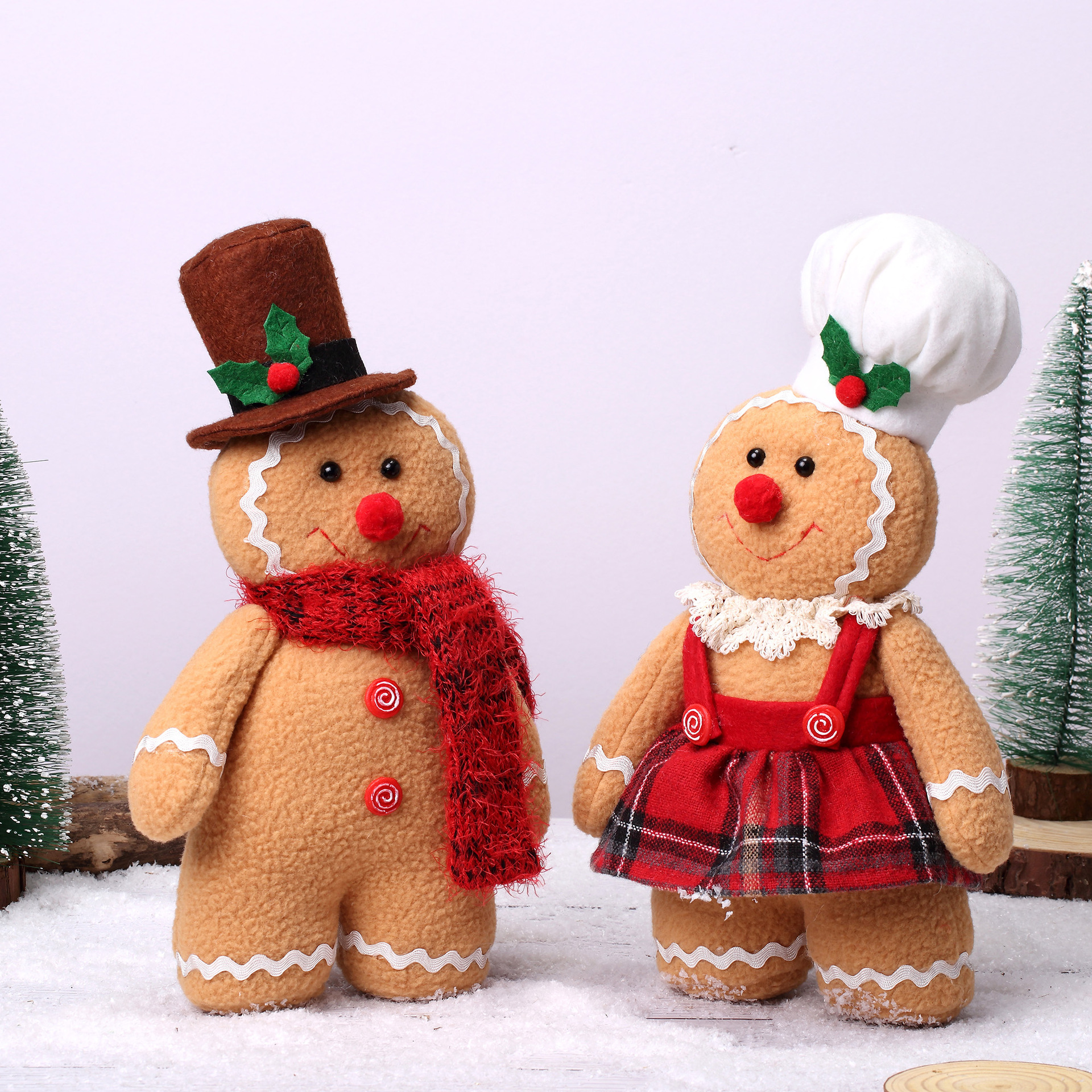 Custom Christmas Cookie Plush Toys Gingerbread Man Doll Cute Stuffed Christmas Cute Gingerbread Toys