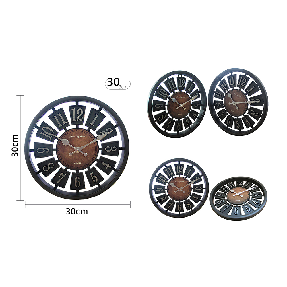 Hollow-Out Plastic Wall Clock