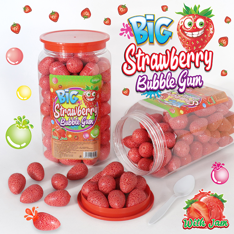 Big Strawberry Bubble Gum