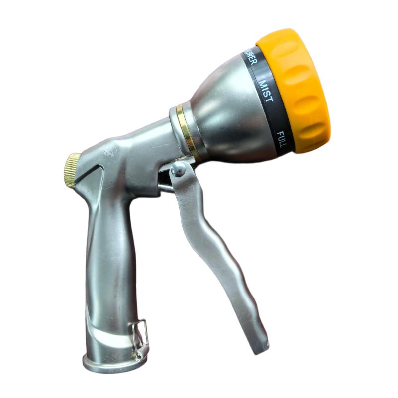 7-Function Thumb-Controlled Zinc Alloy Garden Water Gun (with Adjustable Flow)