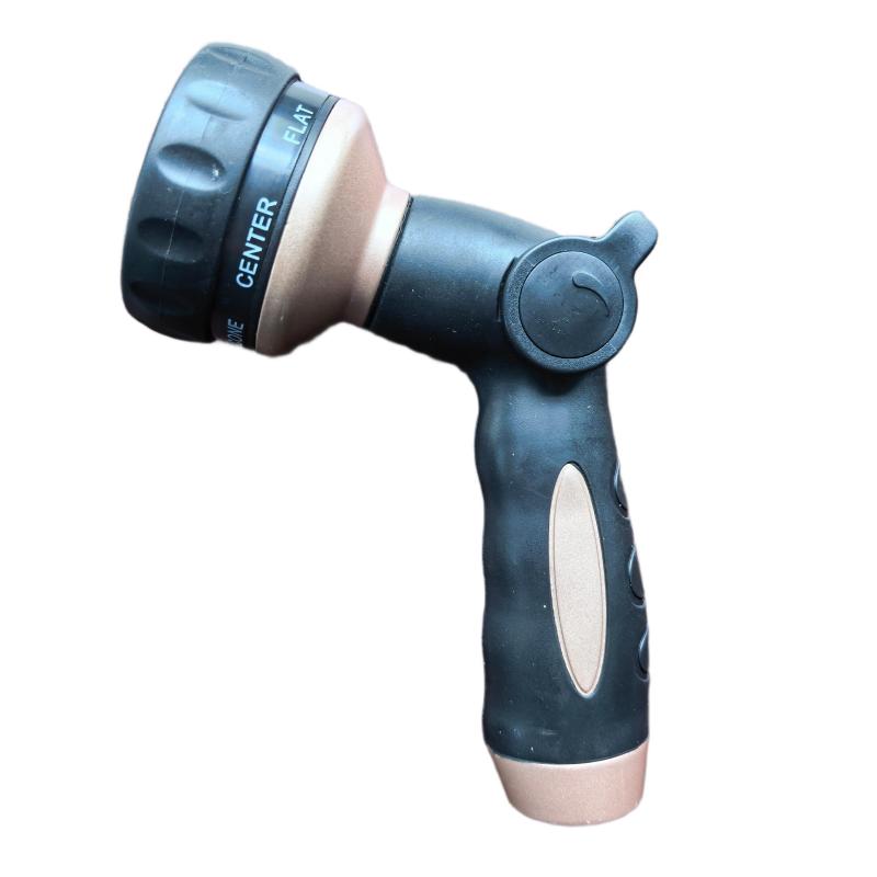 7-Function Thumb Switch Zinc Alloy Garden Water Gun (Flow Adjustable)