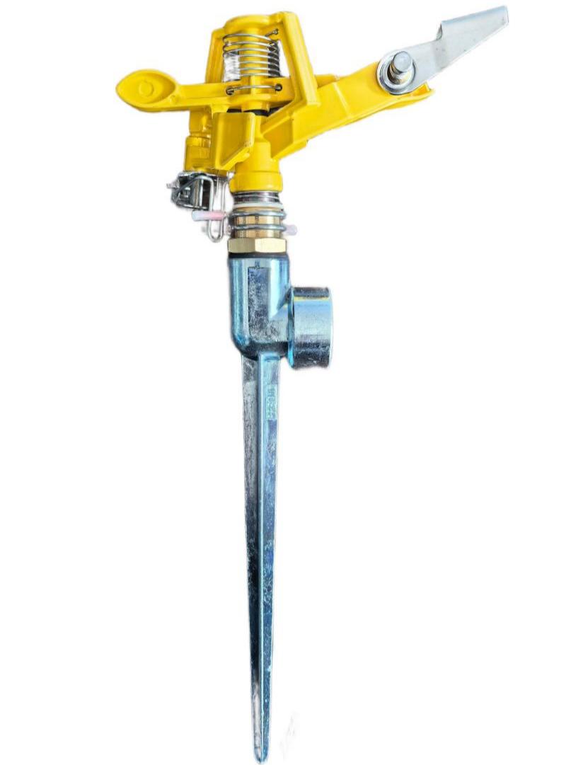 Single-Outlet Adjustable Angle Zinc Alloy Nozzle with Zinc Alloy Ground Stake