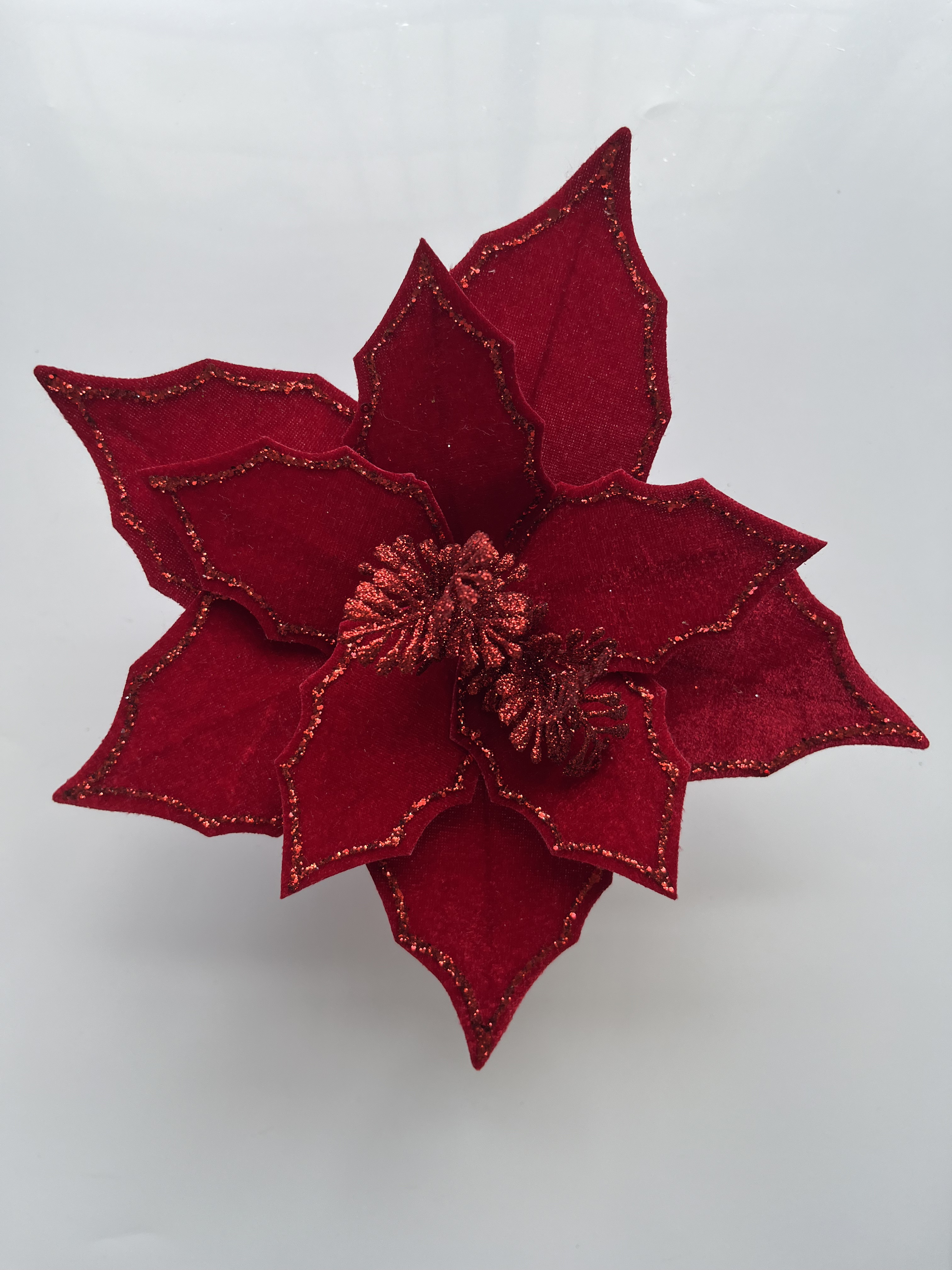 Christmas Poinsettia Flower Picks
