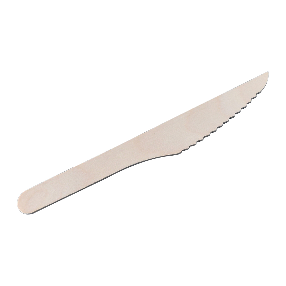 Jiarun Disposable Wooden Knife Smooth Edge Western Food Takeaway Use