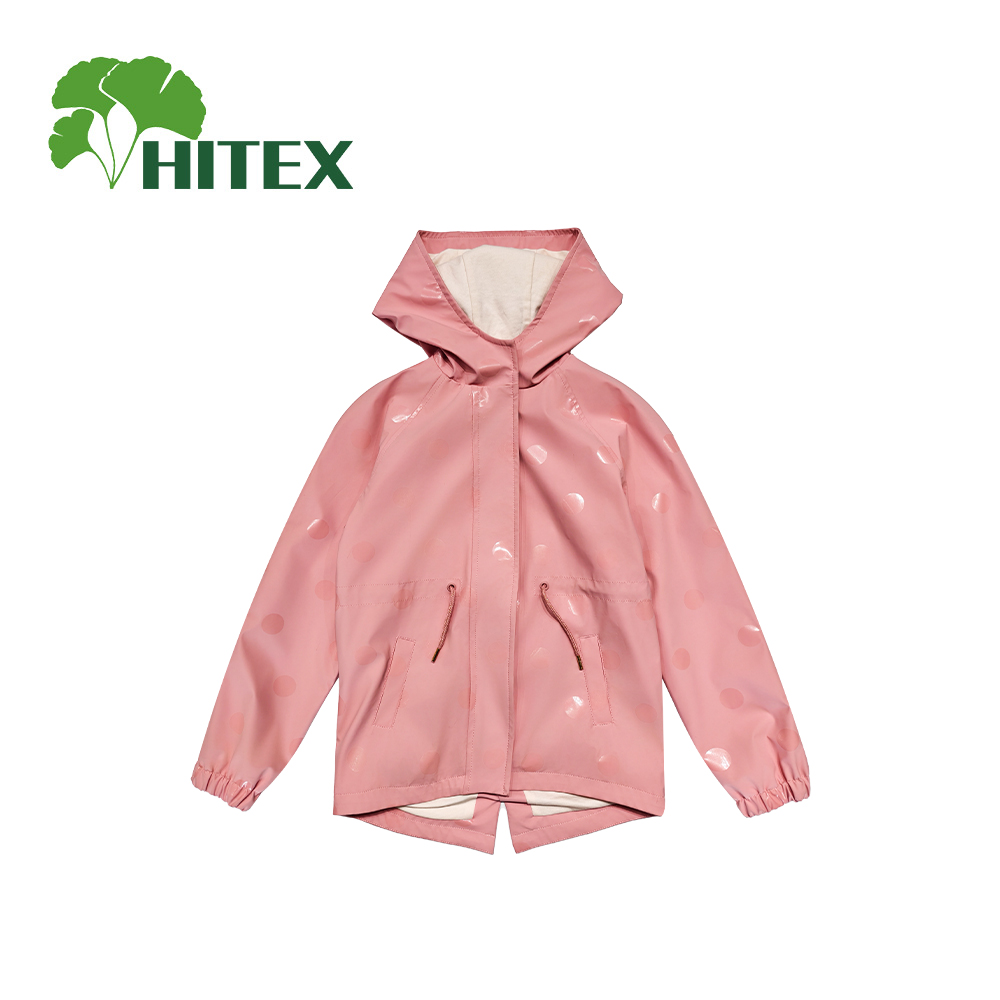 Hitex Girl's Woven Printed Pu Jacket With Hood