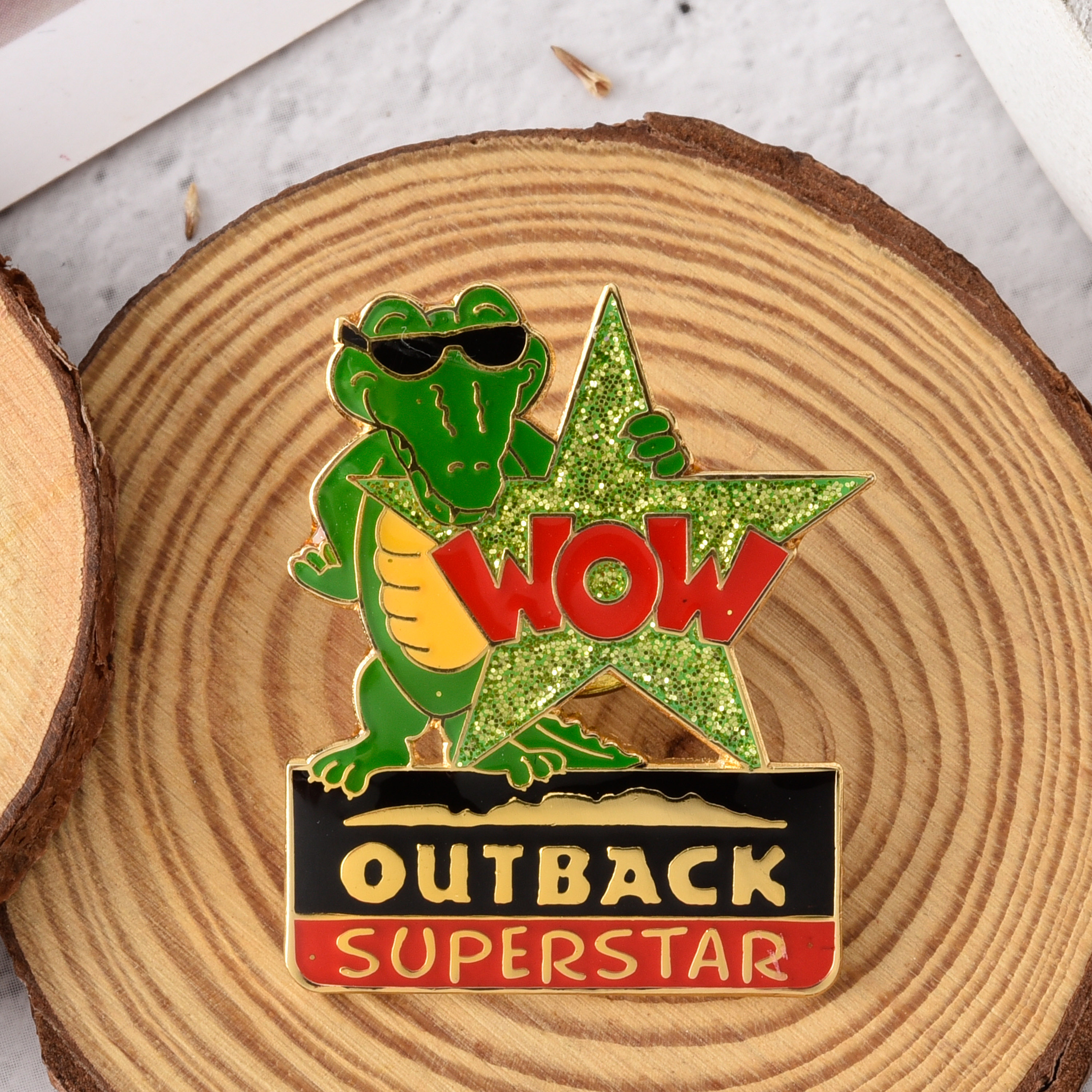 Bespoke Enamel Pin Badge with Glitter