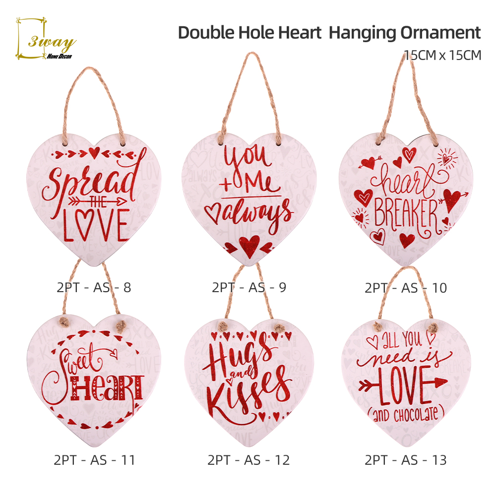 SquareFit Ceramic Hanging Ornament Heart Shape 15x15 cm