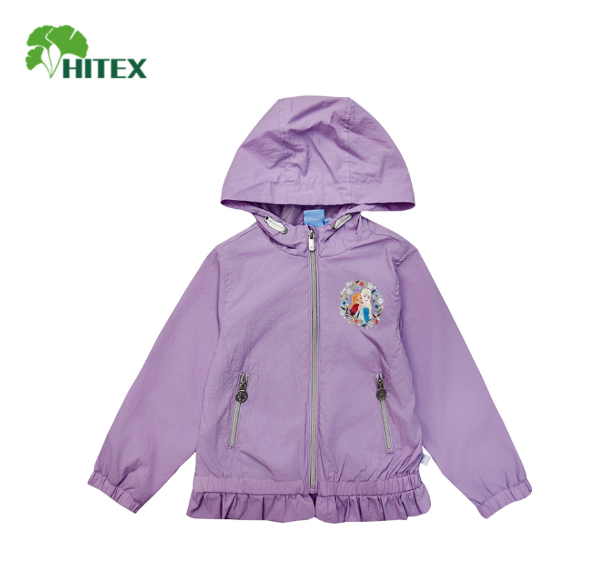 Hitex Girl's Woven Cartoon-Characters Printed Jacket With Hood