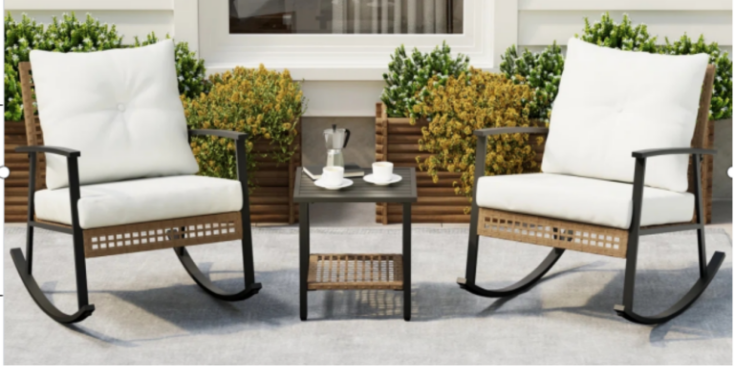 Garden rocking chair set,rattan