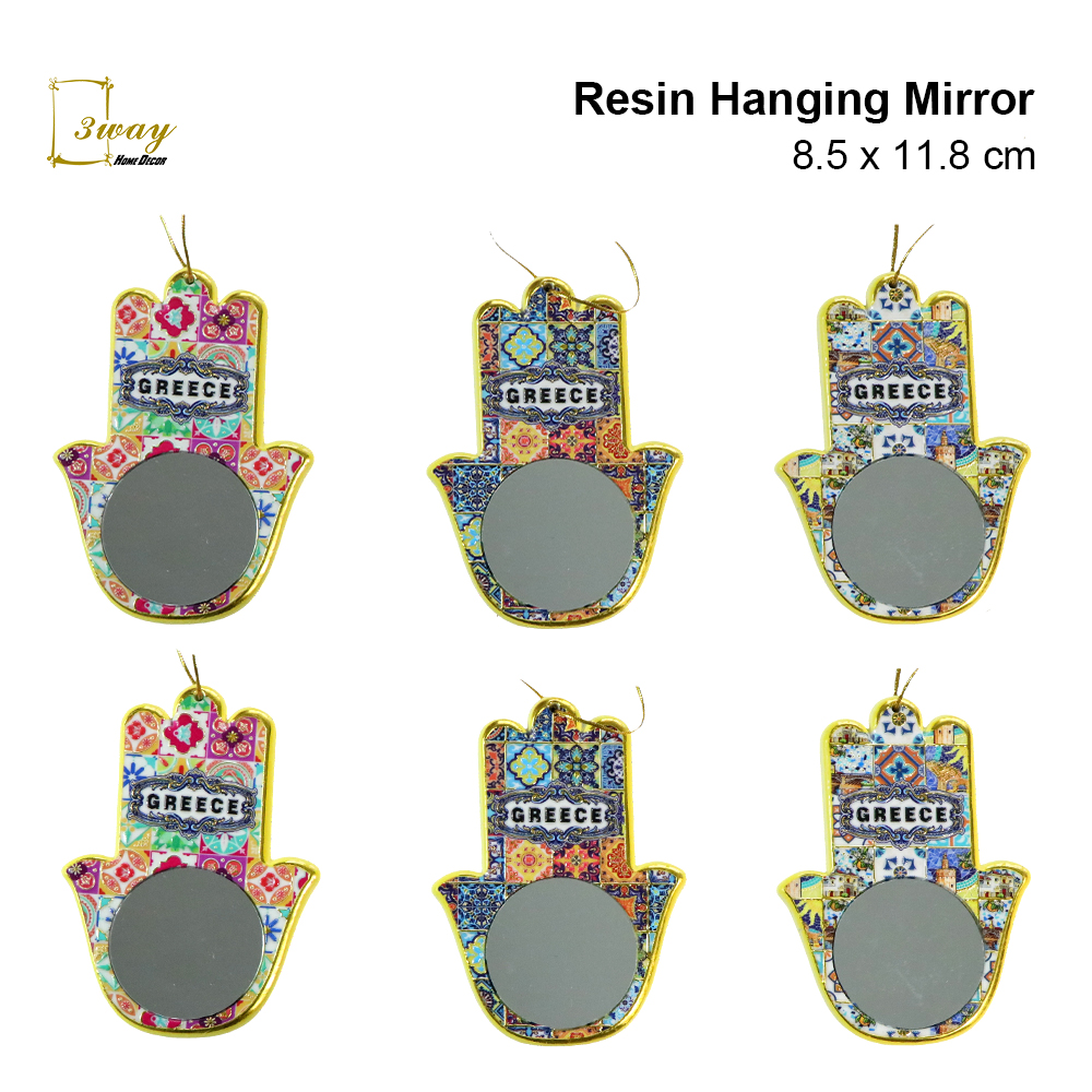 SquareFit Resin Mirror Hand Shape 8.5x11.8 cm