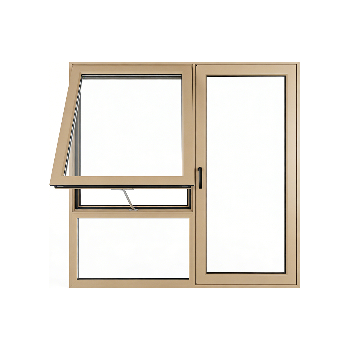 YH85 Thermal Break Alumiumn Windows 5mm+14A+5mm+14A+5mm
