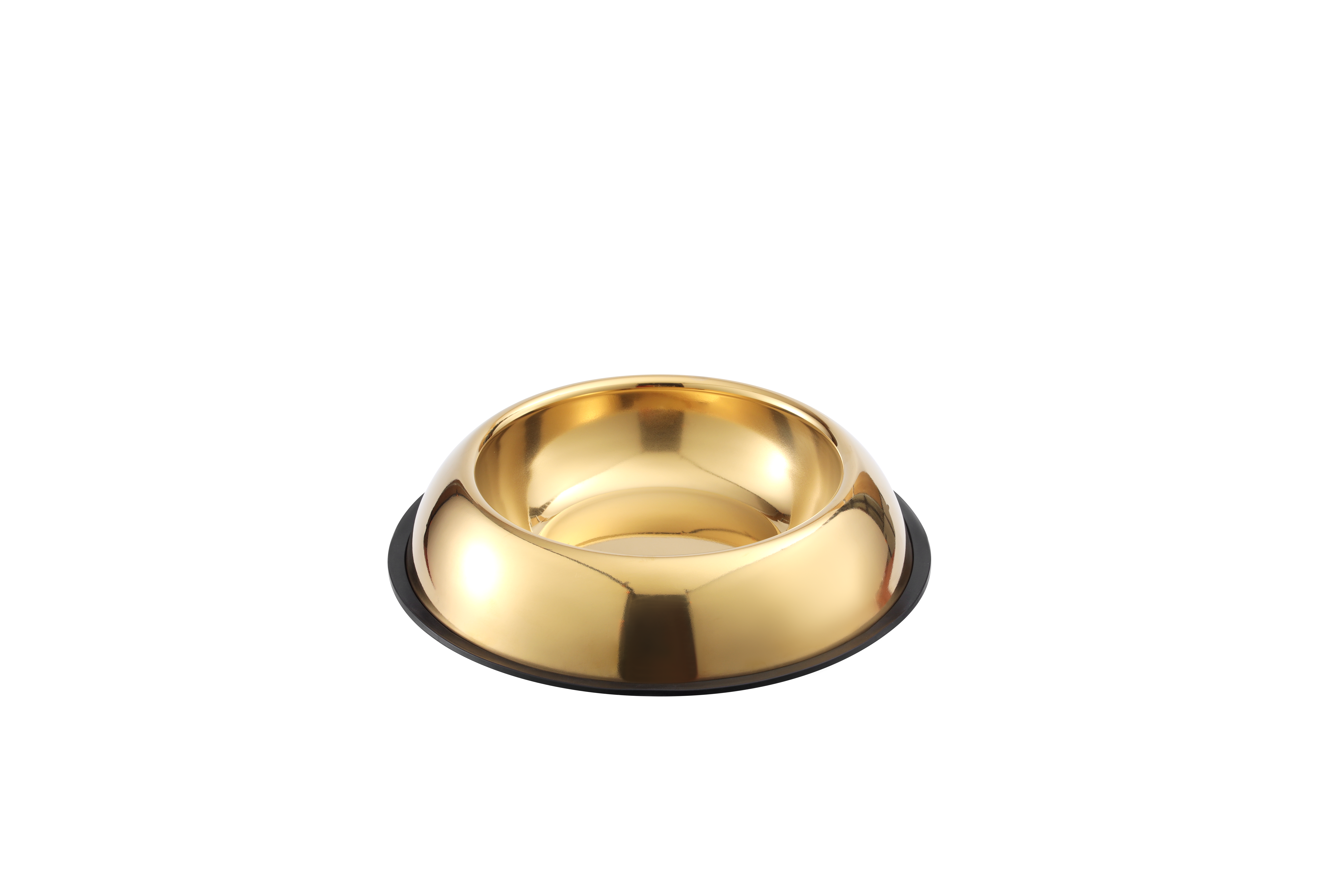 Stainless Steel Pet Bowl,Gift for pets, Easy to Clean, Safe and Healthy. Electroplated Gold Finish.