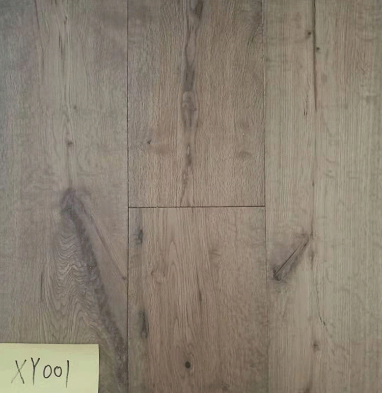 Oak Smoked Brushed & handscraped engineered flooring XY001