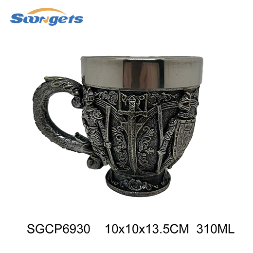 Polyresin mugs with Stainless Steel Liner
