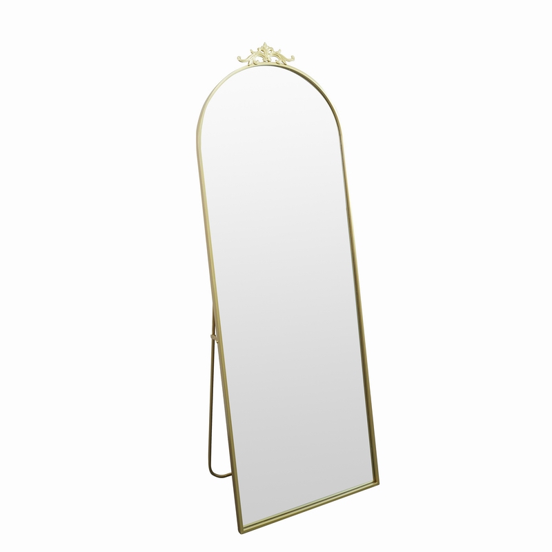 European Retro Carved Floor Mirror Full Length Mirror for Bedroom