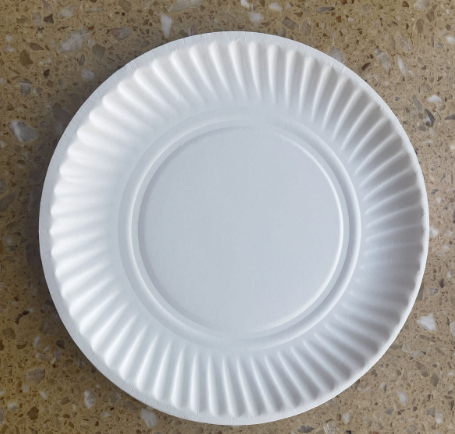 White paper plate