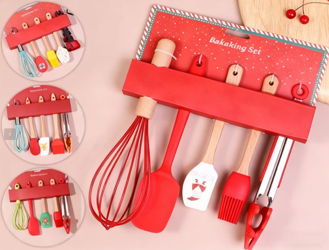 Christmas silicone egg beater kitchen baking combination tool